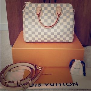 LOUIS VUITTON SPEEDY BANDOULIÈRE 25 Damier  Azur